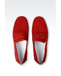 Armani Jeans | Red Loafer for Men | Lyst