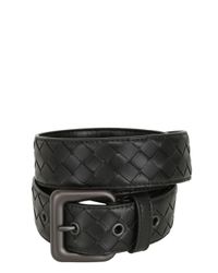 Bottega Veneta | Black 35mm Intrecciato Leather Belt | Lyst