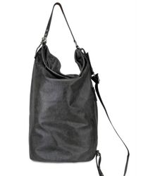 Ai_ | Black Waxed Calfskin Elephant Print Shoulder Bag | Lyst
