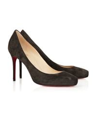 Christian Louboutin | Brown Zappa Suede Spiked Red Sole Pump | Lyst