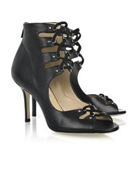 Jimmy Choo | Black Adore Lace-front Sandals | Lyst