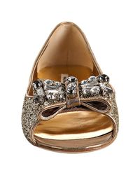 miu miu silver flats