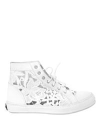 Gianni Barbato | White Macramè Ankle Sneakers | Lyst