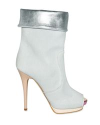 Giuseppe Zanotti | Blue Washed Denim Ankle Boots | Lyst