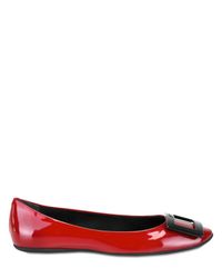 Roger Vivier | Red Belle De Nuit Patent Ballerina Flats | Lyst