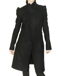 Todd Lynn | Black Wool Felt Coat | Lyst