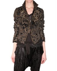 Roberto Cavalli | Metallic Brocade Cropped Jacket | Lyst