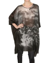 Emma Cook | Black Swan Print Chiffon Kaftan Dress | Lyst