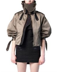 Eudon Choi | Gray Cotton Satin Jacket | Lyst