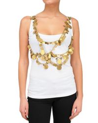 Givenchy | White Metal Chain Jersey Tank Top | Lyst