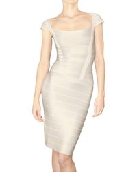 Hervé Léger | White Spandex Dress | Lyst