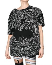 House of Holland | Black Cotton Jersey T-shirt | Lyst