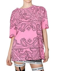 House of Holland | Pink Cotton Jersey T-shirt | Lyst