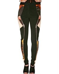 Krystof Strozyna | Black Sateen and Viscose Zipper Trousers | Lyst