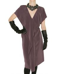 Lanvin | Purple Crepe Techno Dress | Lyst