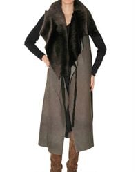 No Editions | Brown Long Multi Layer Shearling Vest | Lyst