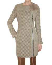 Peter Pilotto | Gray Honeycomb Knit Coat | Lyst