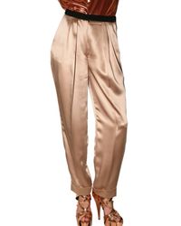 ROKSANDA | Natural Satin Trousers | Lyst