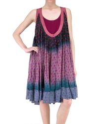 Vineet Bahl | Purple Degrade Silk Georgette Embroidered Dress | Lyst