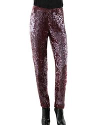 Saint Laurent | Purple Muslin Sequin Trousers | Lyst