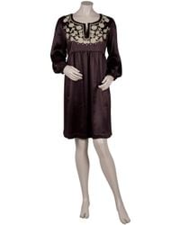 Collette Dinnigan | Purple Embroidered Tunic Dress | Lyst