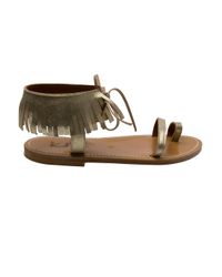 K. Jacques | Metallic Cabestan Sandals | Lyst