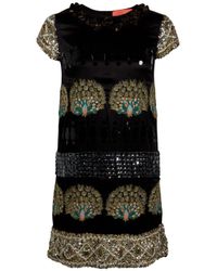 Manoush | Black Beaded Peacock Dress | Lyst