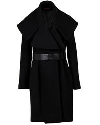 Martin Grant | Black Wool Belted Coat | Lyst