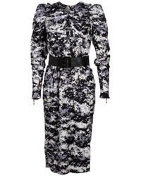 Thomas Wylde | Black Limitless Asymmetric Silk-twill Dress | Lyst