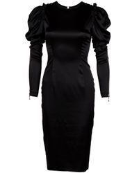Thomas Wylde | Black Purple Heart Silk Dress | Lyst