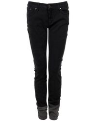 Victoria Beckham | Black Dipped Charcoal Super Skinny Jeans | Lyst