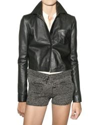 American Retro | Black Blazer Leather Jacket | Lyst
