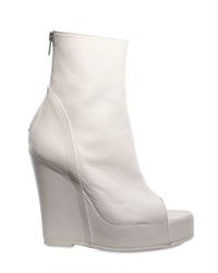 Ann Demeulemeester | White 130mm Open Toe Bootie Wedges | Lyst