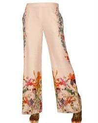 Etro | Multicolor Printed Envers Satin Trousers | Lyst