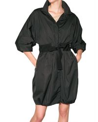 Giambattista Valli | Black Techno Taffeta Trench Coat | Lyst