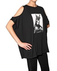 Givenchy | Black Madonna Cut–out Sleeve T–shirt | Lyst