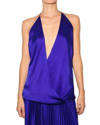 Haider Ackermann | Blue Satin Top | Lyst