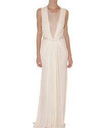 Issa | White Long Crepe Jersey Dress | Lyst