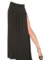 Lanvin | Black Long Lycra Skirt | Lyst