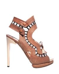 Nicholas Kirkwood | Brown 130mm Karung Metal Trim and Net Sandals | Lyst
