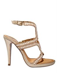 Rene Caovilla | Metallic 115mm Mother Of Pearl Swarovski Sandals | Lyst