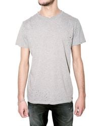 Balmain | Gray Pack Of Three Distressed Jersey T-shirts for Men | Lyst
