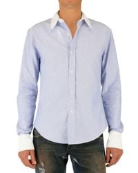 Band of Outsiders | Blue Contrasting Collar and Cuff Oxford Shirt for Men | Lyst