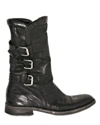 BB Bruno Bordese | Black Triple Belt Buffalo Boots for Men | Lyst