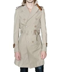 Burberry Prorsum | Natural Bonded Cotton Poplin Trench Coat for Men | Lyst