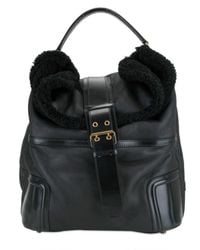 Burberry Prorsum | Black Callaway Large Pleated Leather Bag | Lyst