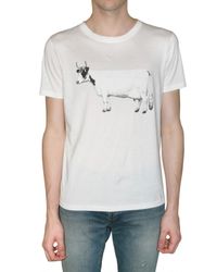 Burberry Prorsum | White Cow Print Jersey T-shirt for Men | Lyst