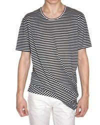 Dior Homme | Black Rayon Blend Striped Jersey T-shirt for Men | Lyst
