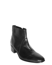 Dior Homme | Black Side Zipped Soft Calfskin Low Boots for Men | Lyst