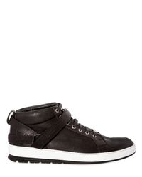 Dior Homme | Black Strap Belted High Sheep Sneakers for Men | Lyst